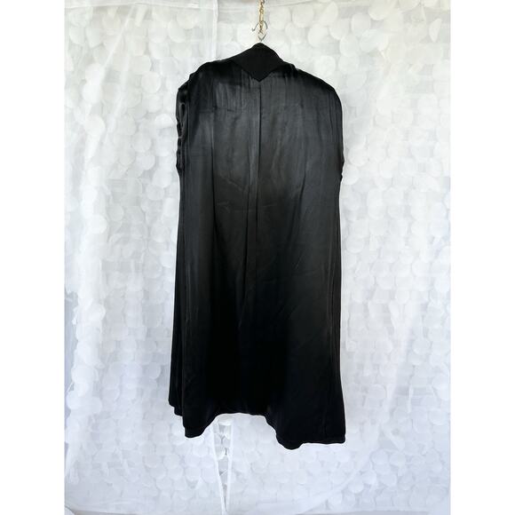 Vintage 50s 60s Long Black Coat 100% Wool Fur Mod Deb Hollywood Glam Retro - Picture 11 of 13
